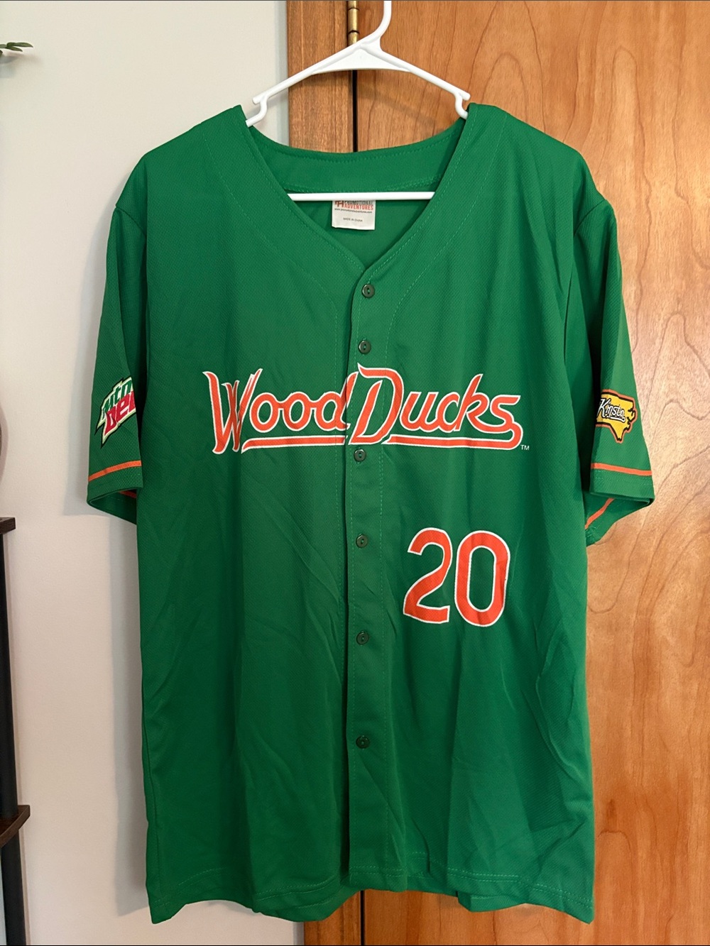 Wood Ducks Women's Green Baseball Jersey - #20